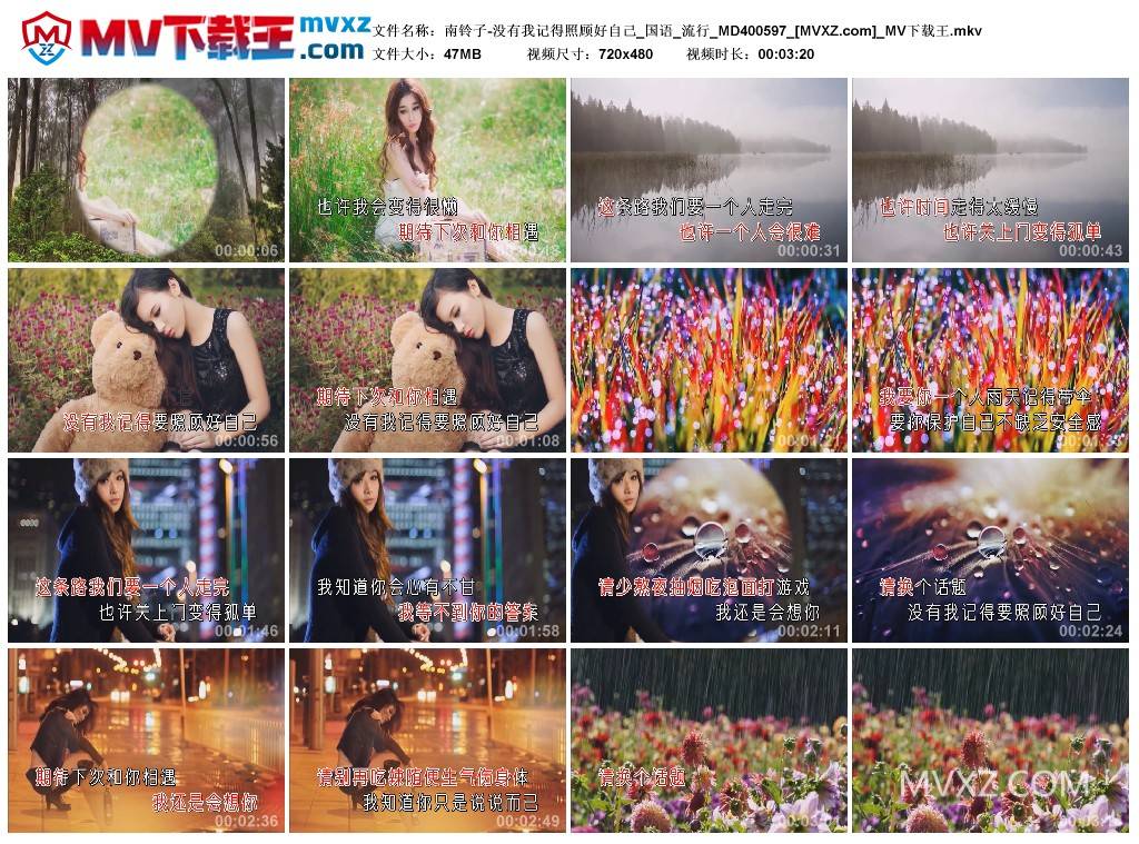 南铃子-没有我记得照顾好自己_国语_流行_MD400597